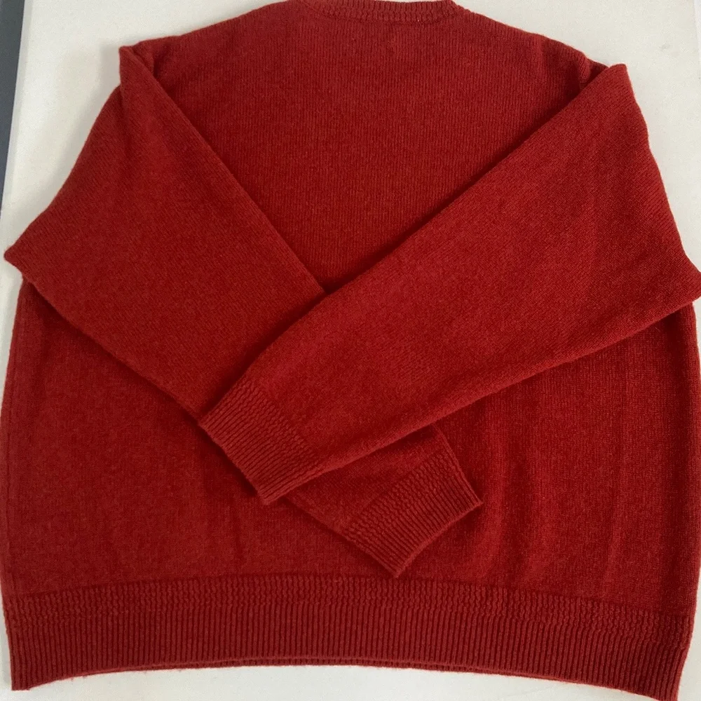 Pendleton Mens Shetland Wool Washable Crew Neck Pullover Sweater XXL Sienna Red